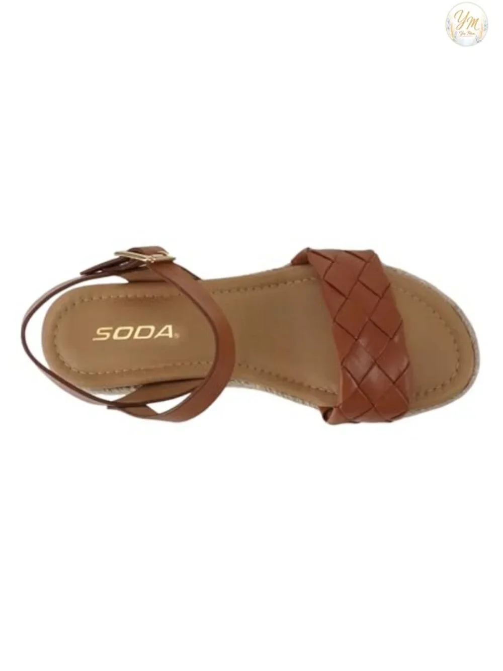 Women Open Toe Ankle Strap Platform Espadrille Wedge Sandal